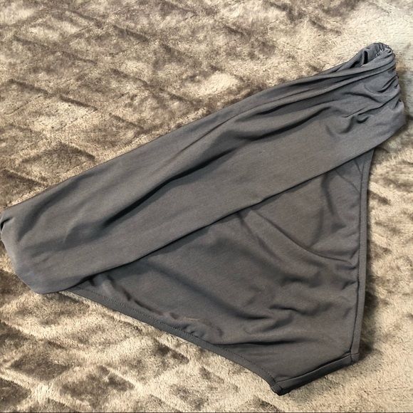 Gray Bikini Bottoms with Metal Clip - Picture 4 of 5